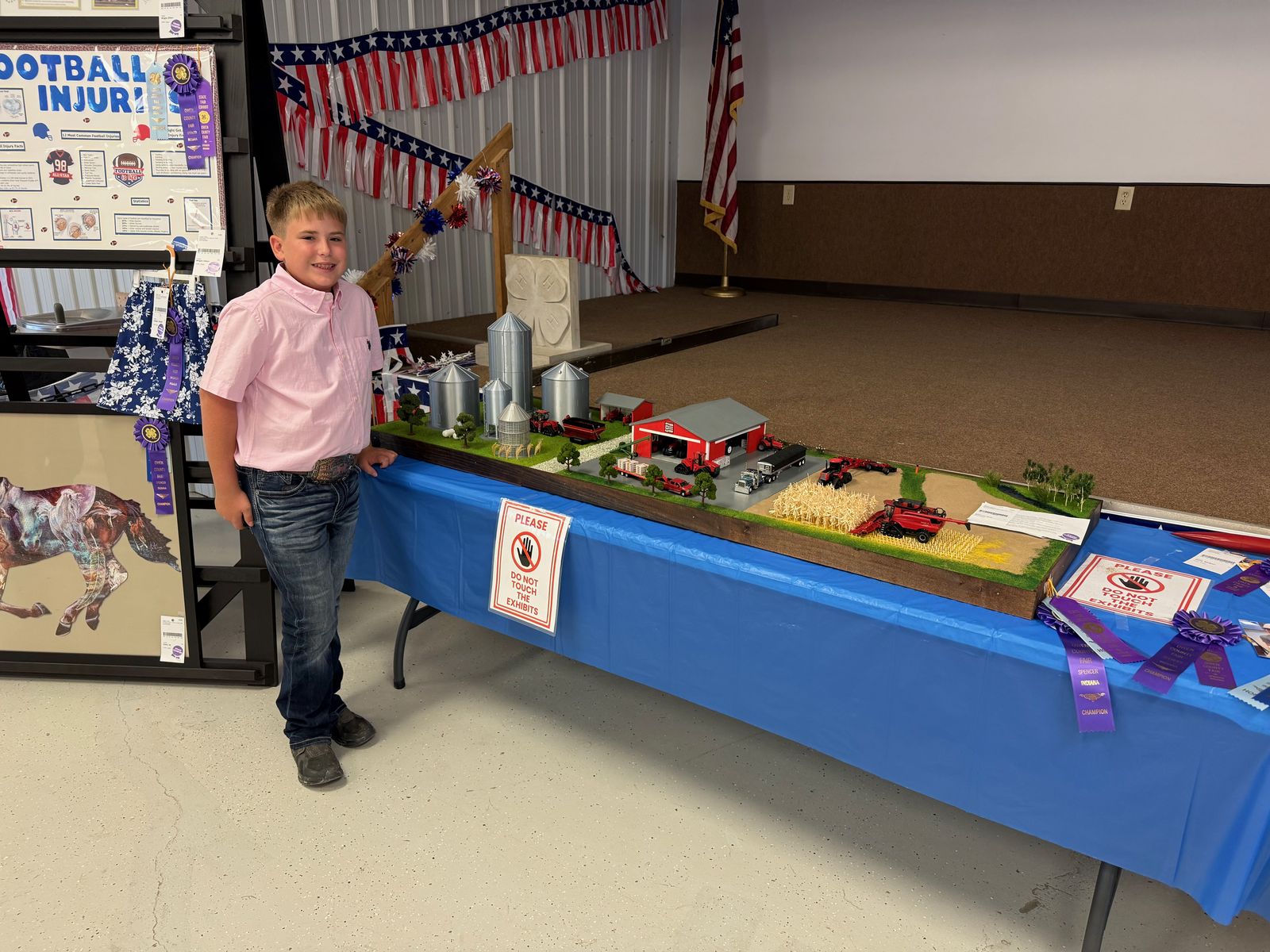 Construction and Architectural Replica Grand Champion Kale Dunning with his prize-winning 4-H project. NICOLE DECRISCIO | THE OWEN NEWS