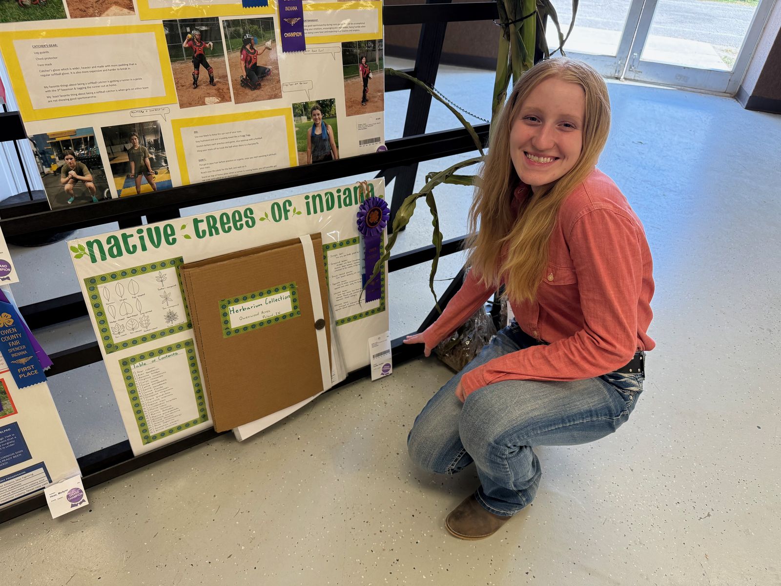 Grand Champion Parker Curtis poses for a photo with her winning project at the 2026 Owen County Fair. NICOLE DECRISCIO | THE OWEN NEWS