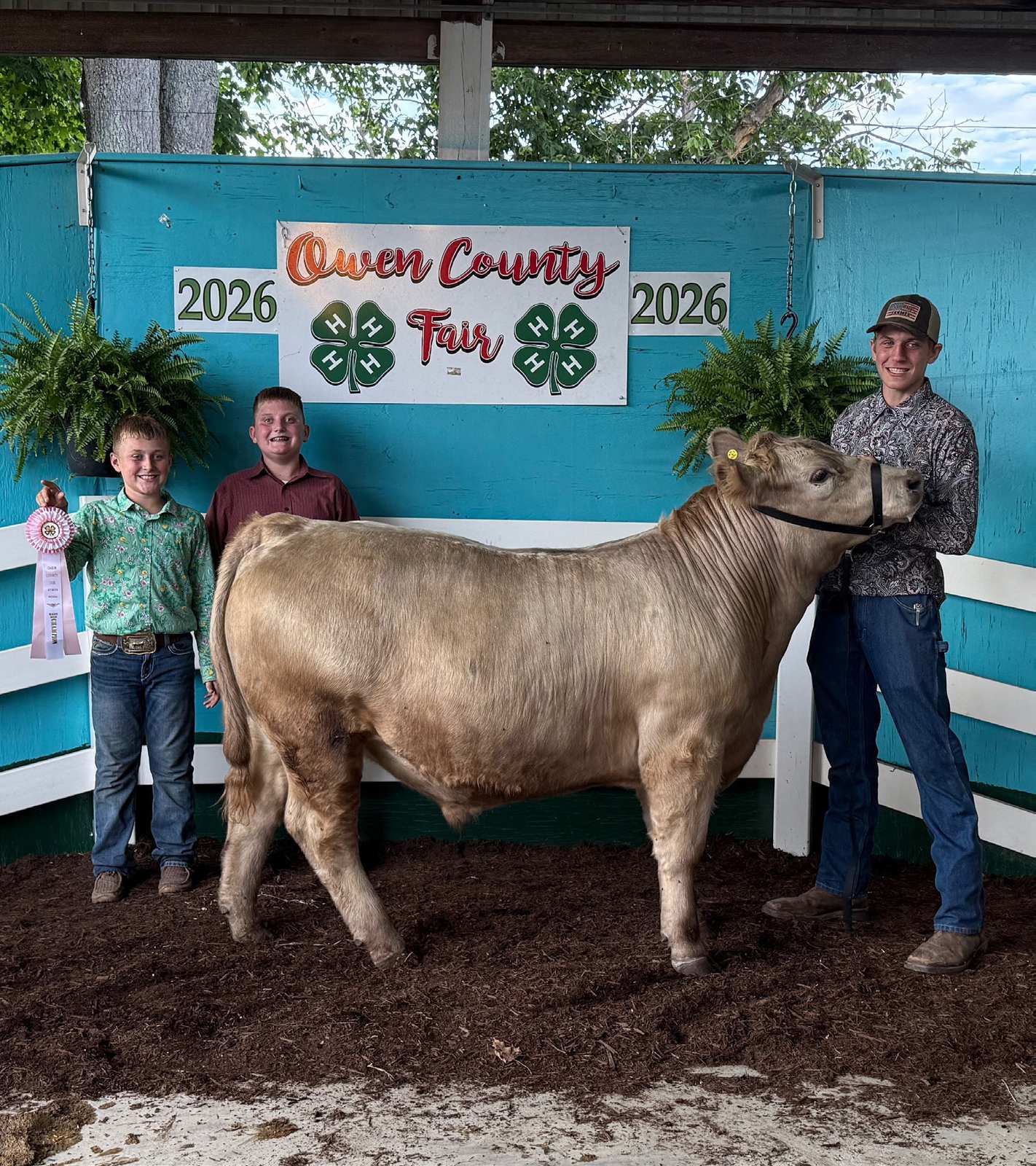 Zachary Rush is shown with his Reserve Grand Champion Owen County Born & Raised Steer at the 2026 Owen County Fair. NICOLE DECRISCIO | THE OWEN NEWS
