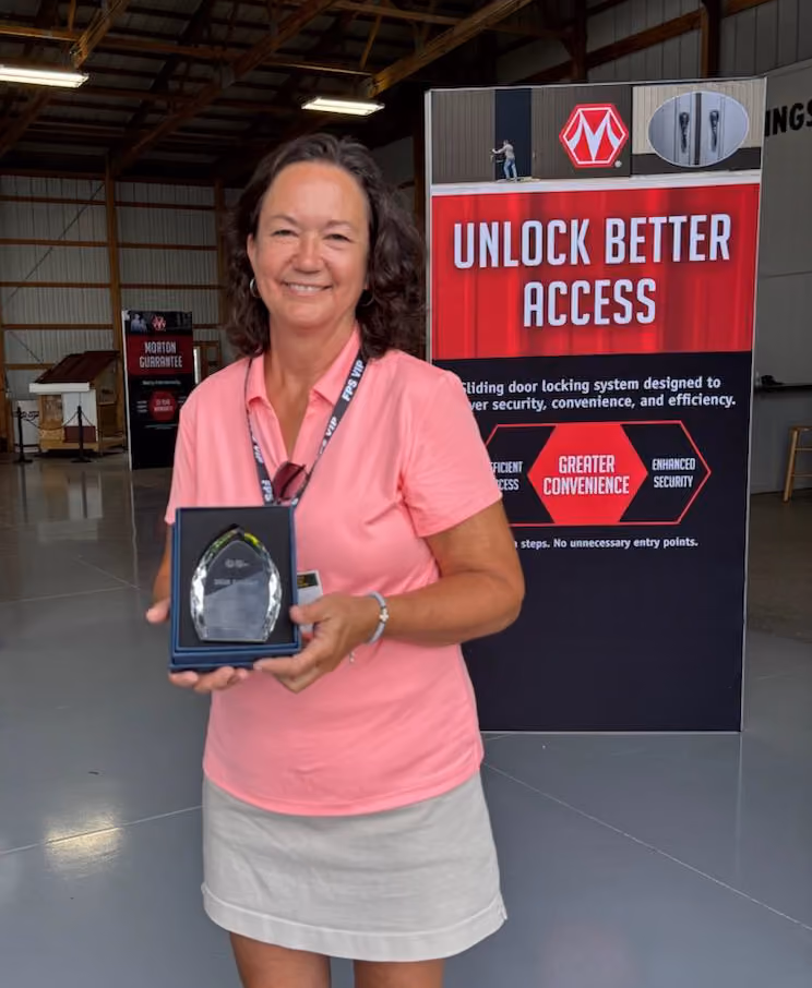 Doris Scully poses with her trophy at the Farm Progress Show in Iowa. SUBMITTED PHOTO|DAVE SCULLY