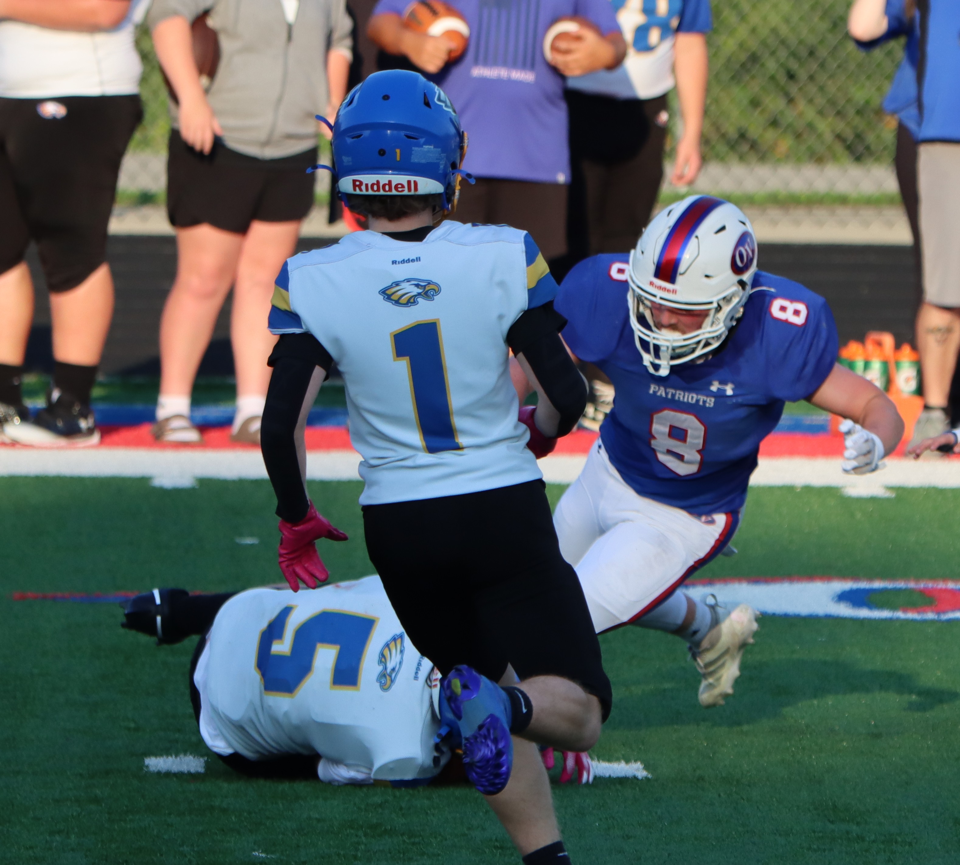 Sophomore Walker LaGrange breaks one tackle and prepares to take another hit. LaGrange had 92 rushing yards and one touchdown on the night. SUBMITTED PHOTO | AARON LAGRANGE