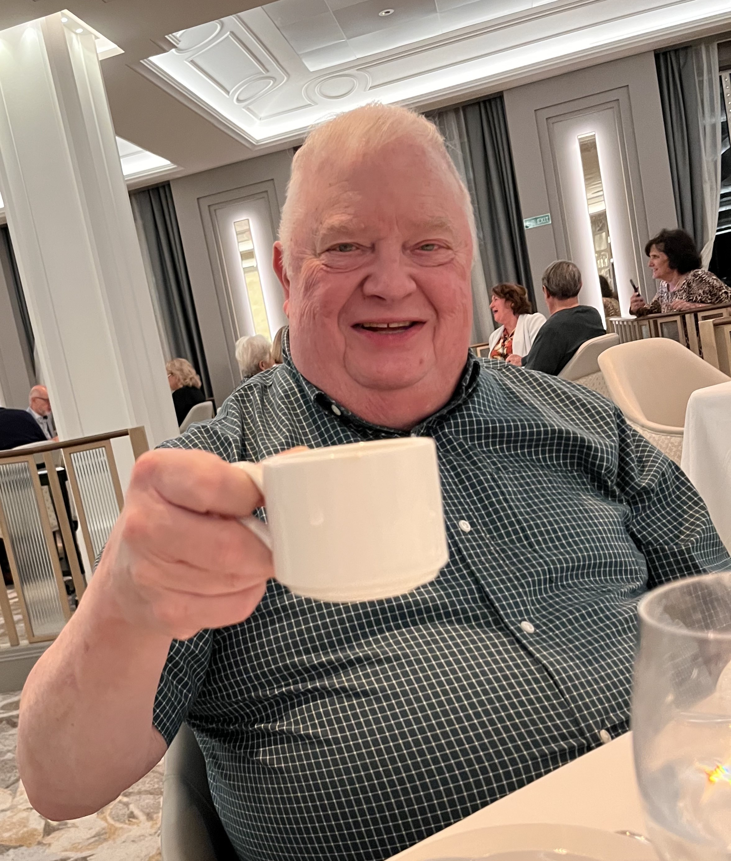 Richard Lorenz raises his cup in a toast, capturing one of the many quiet, joyful moments he and his wife, Nancy, shared during their adventures together. SUBMITTED PHOTO