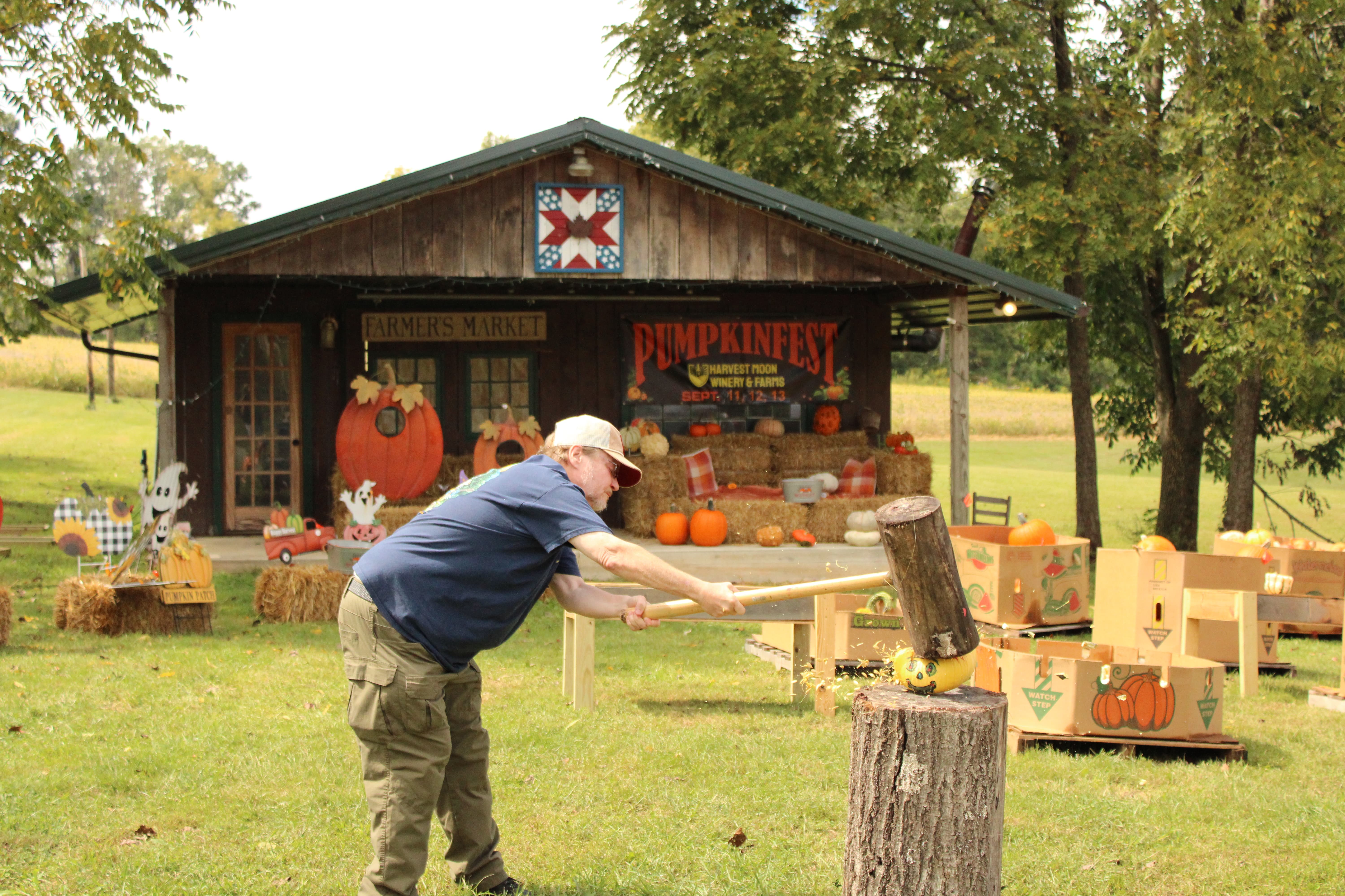 The smashing commences. STAFF PHOTO | THE OWEN NEWS