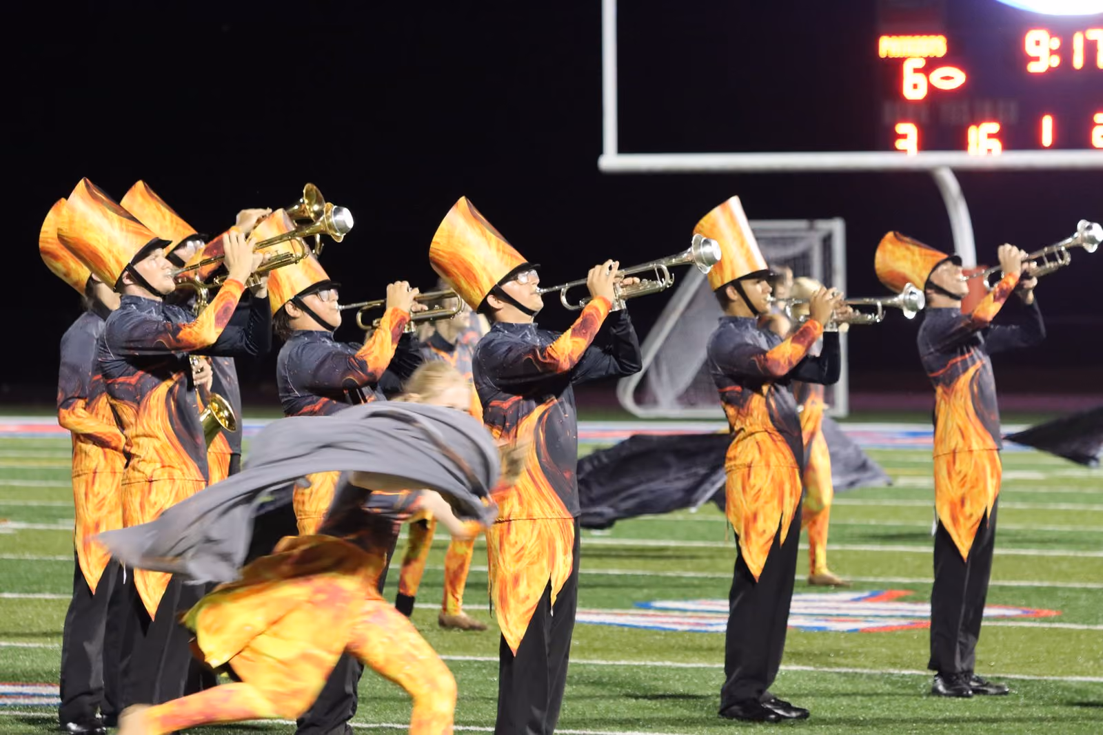 The Patriot Band & Guard perform their half-time show “Scorched.” SUBMITTED PHOTOS | AARON LAGRANGE