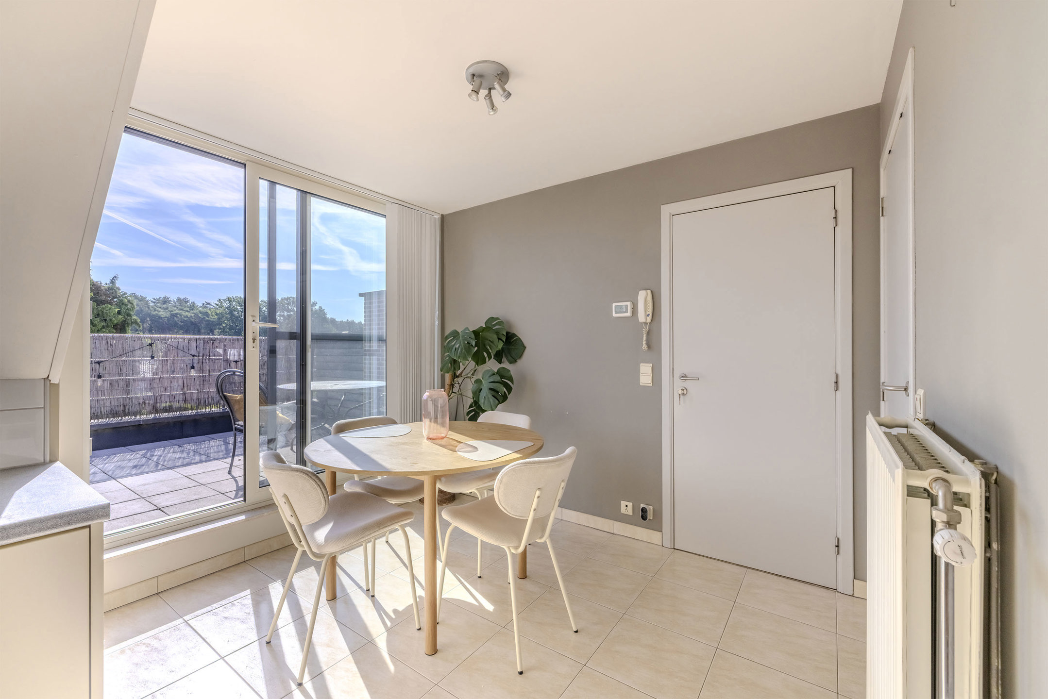 Dakappartement met prachtig terras en staanplaats