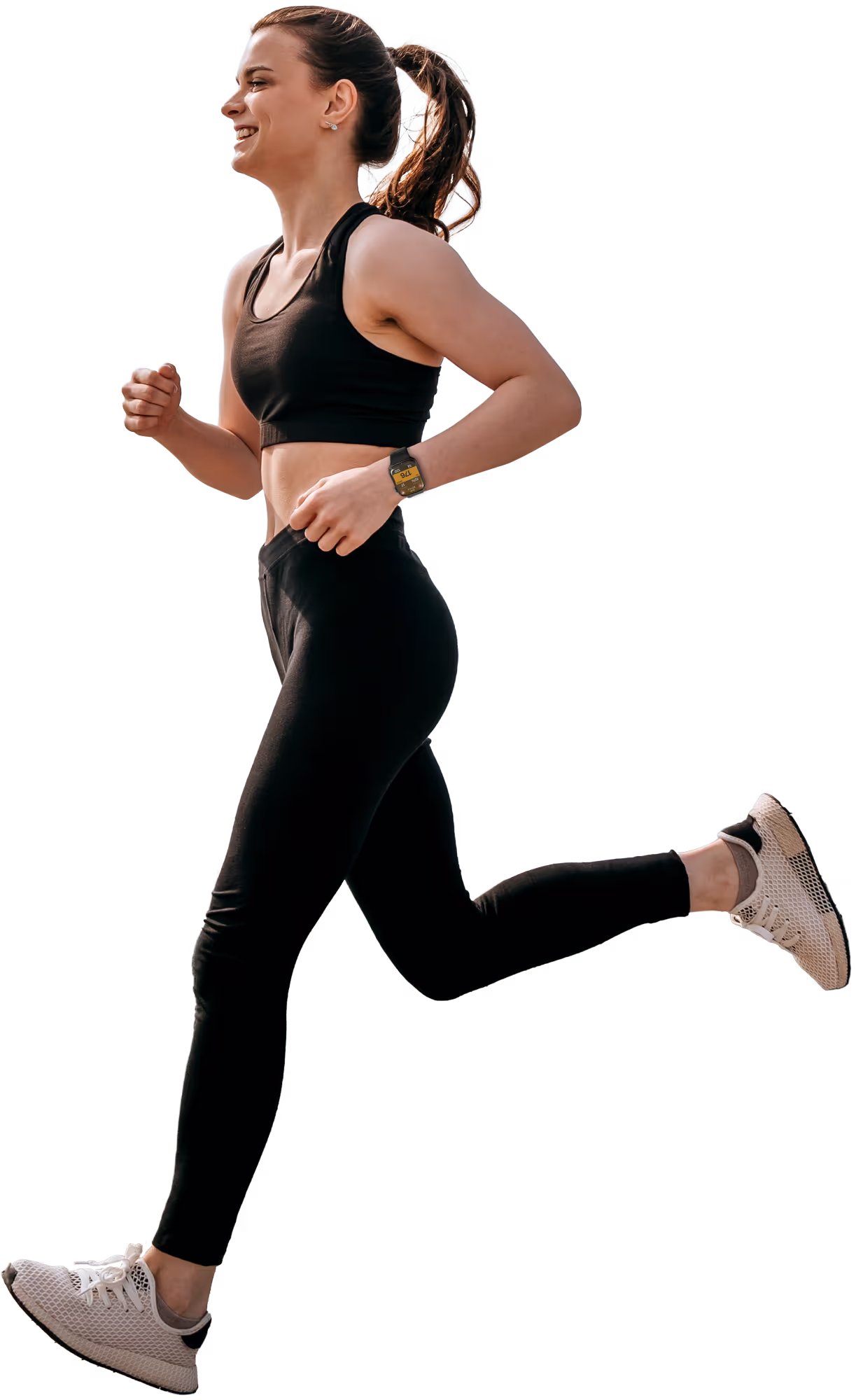 Women running and using the FITIV Pulse App on Apple Watch