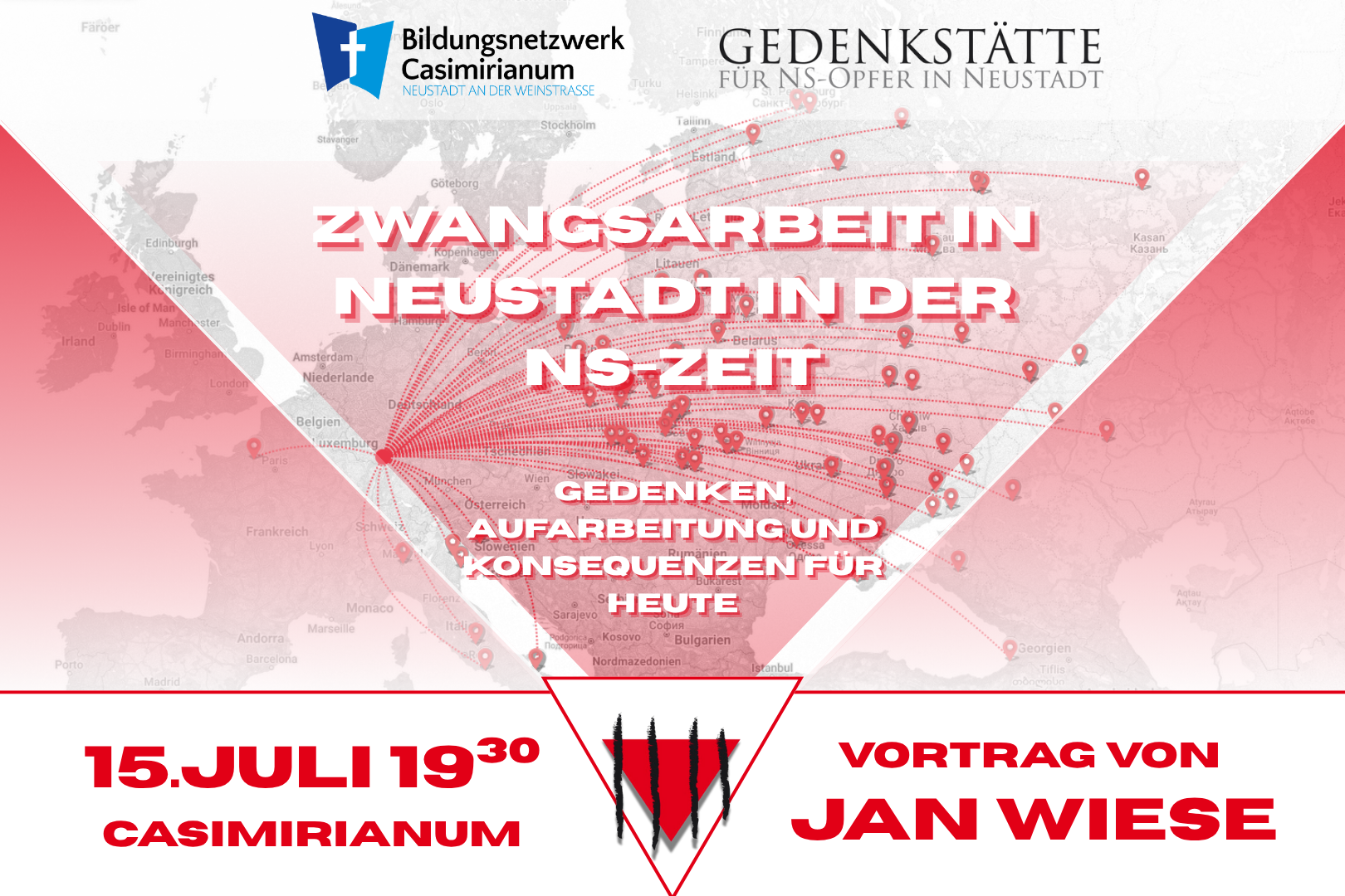 Vortrag: „Zwangsarbeit in Neustadt in der NS-Zeit“, am 15.Juli 2025 im Casimirianum in Neustadt