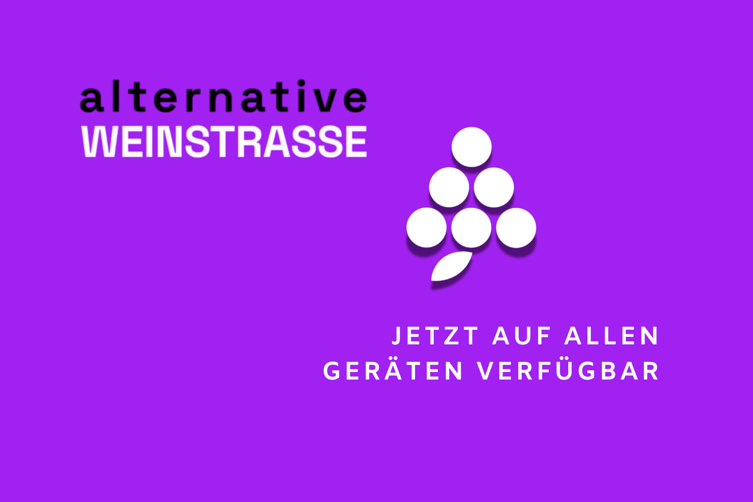 Text "alternative WEINSTRASSE" in schwarz und lila