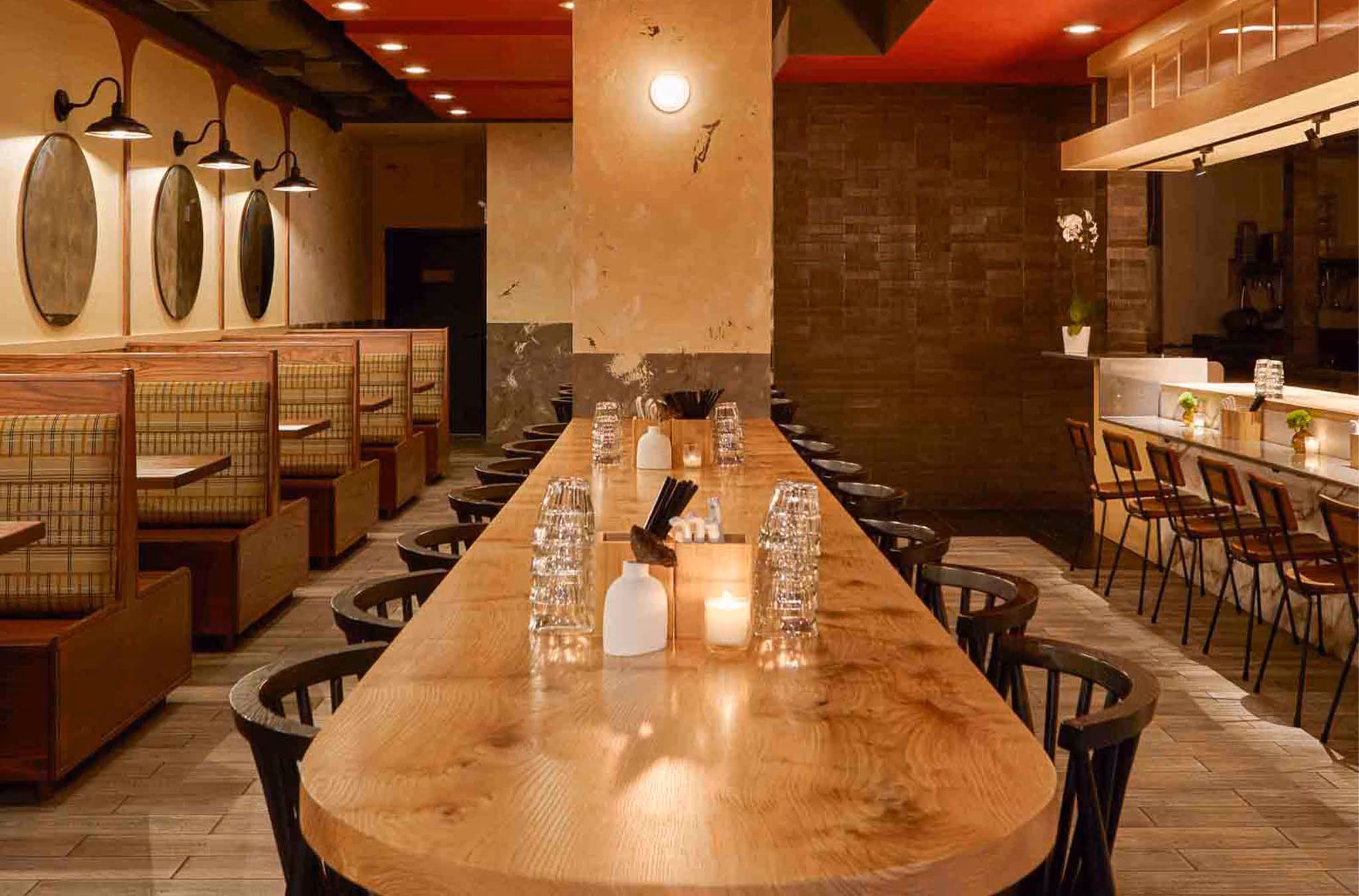 Center family style table with custom wood & decor