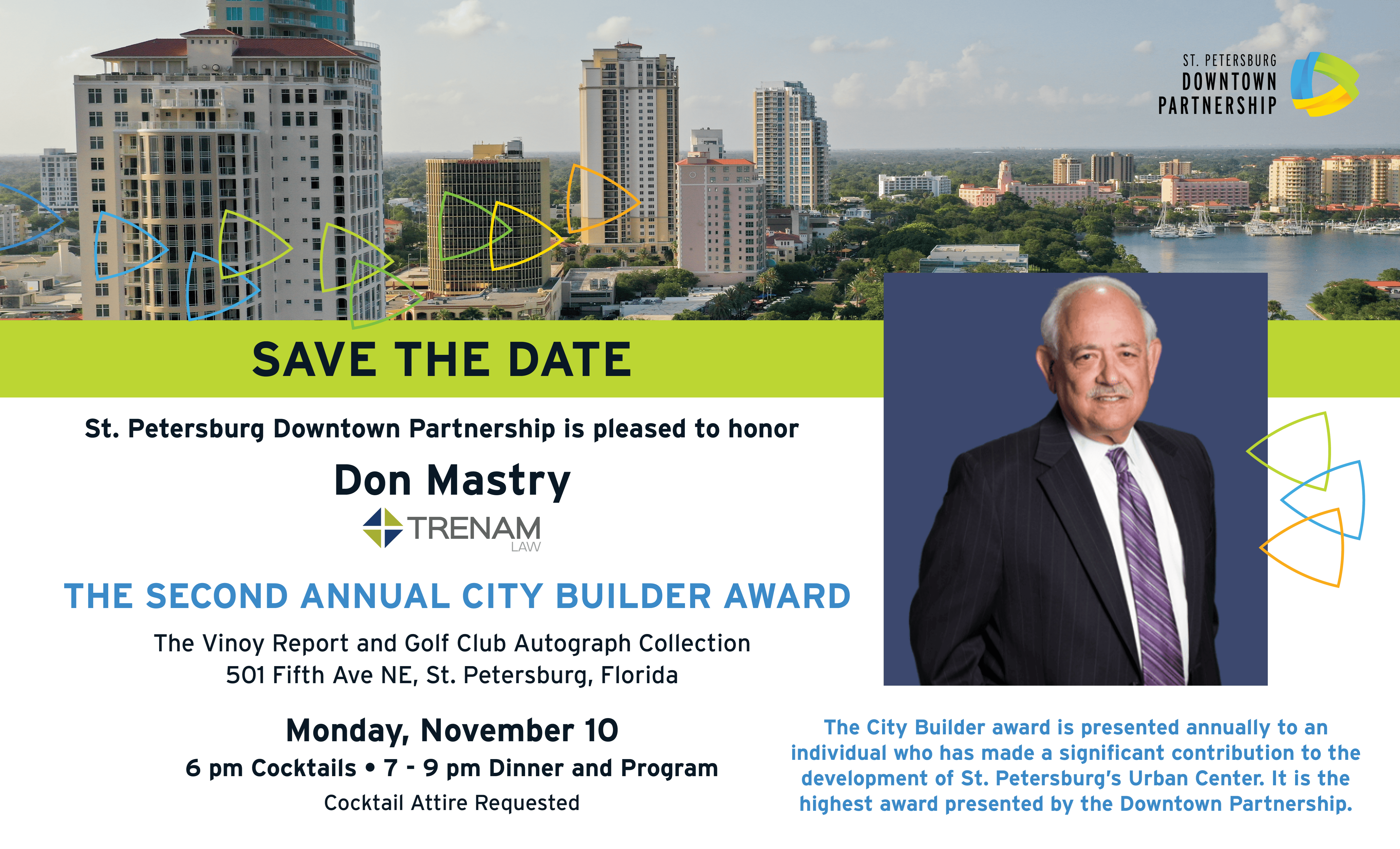 City Builder Award Honoring Don Mastry Invitation 