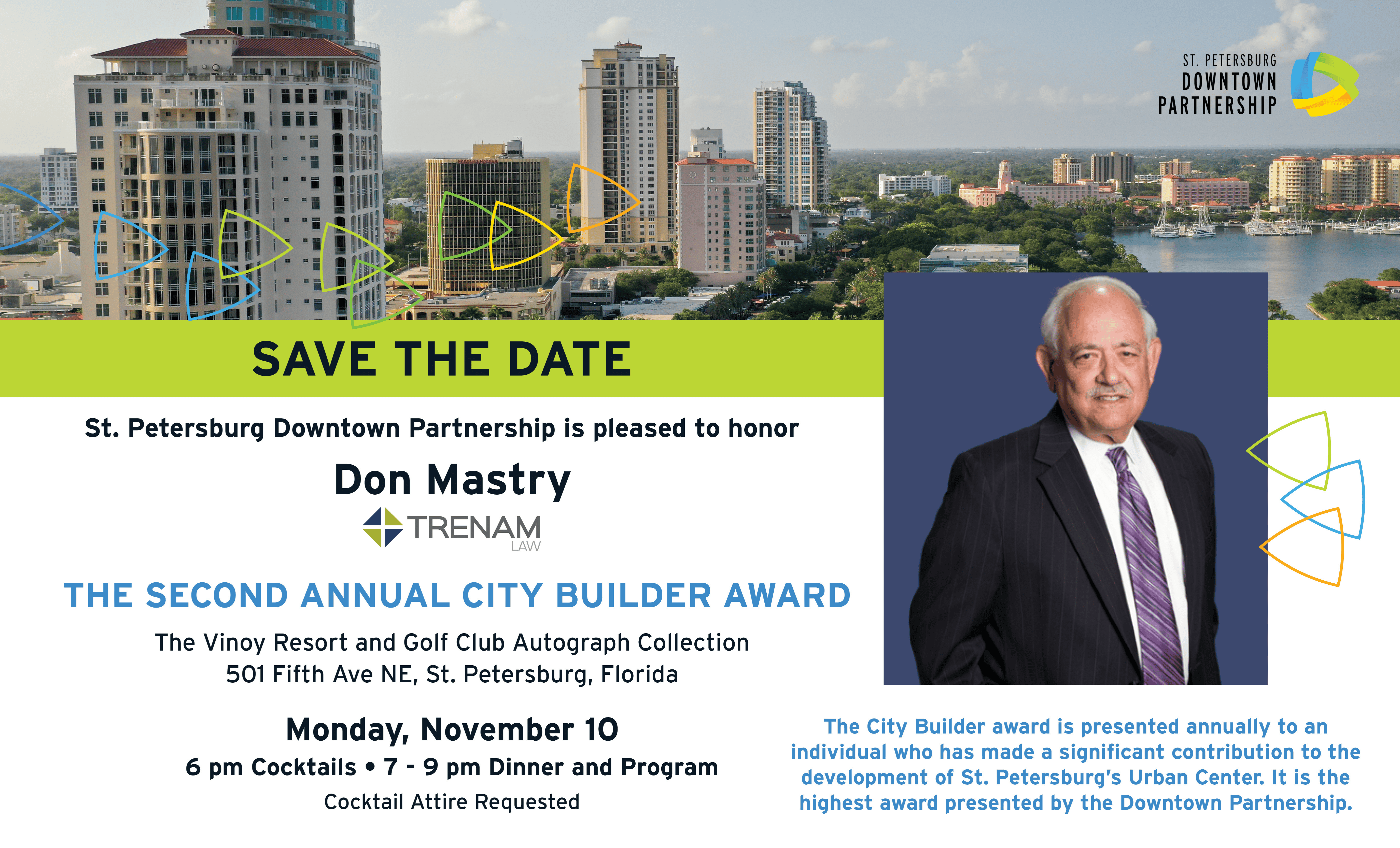 City Builder Award Honoring Don Mastry Invitation 