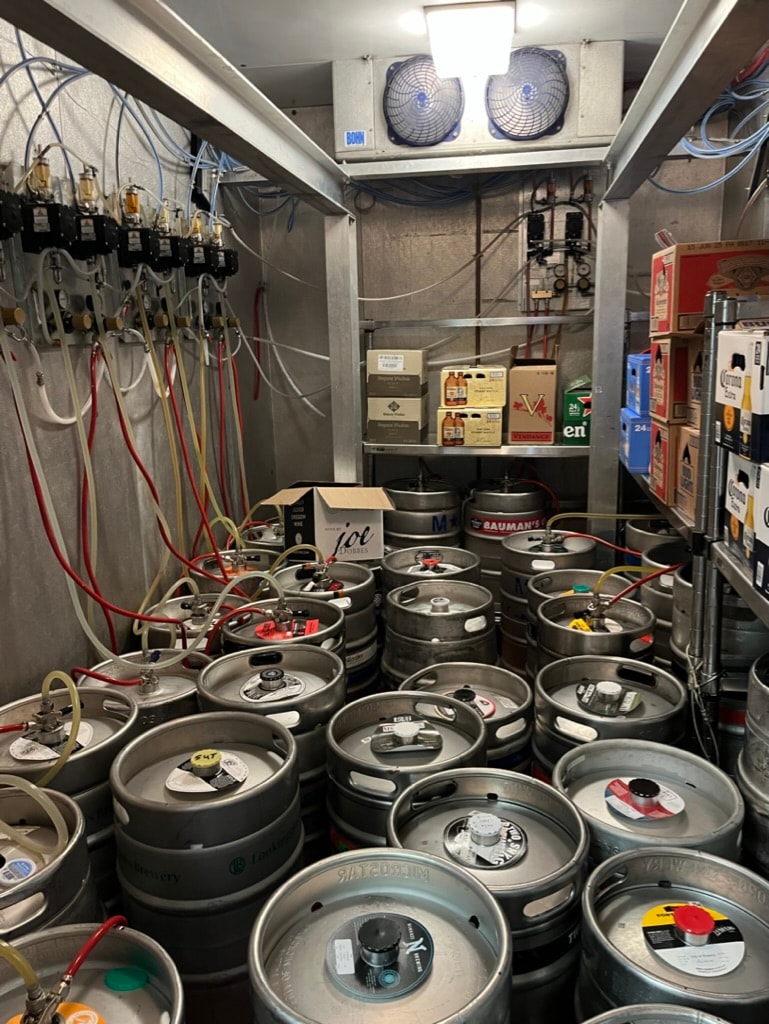 Kegs in a Keg Cooler