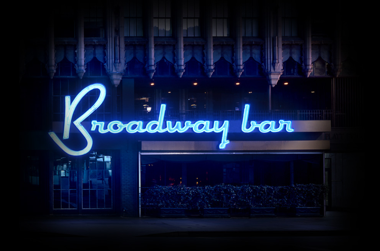 Broadway Bar logo sign design