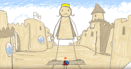 A sequence from the live action film "Natalie, Queen of Scots," in which Natalie's drawings come to life to express her inner thoughts.