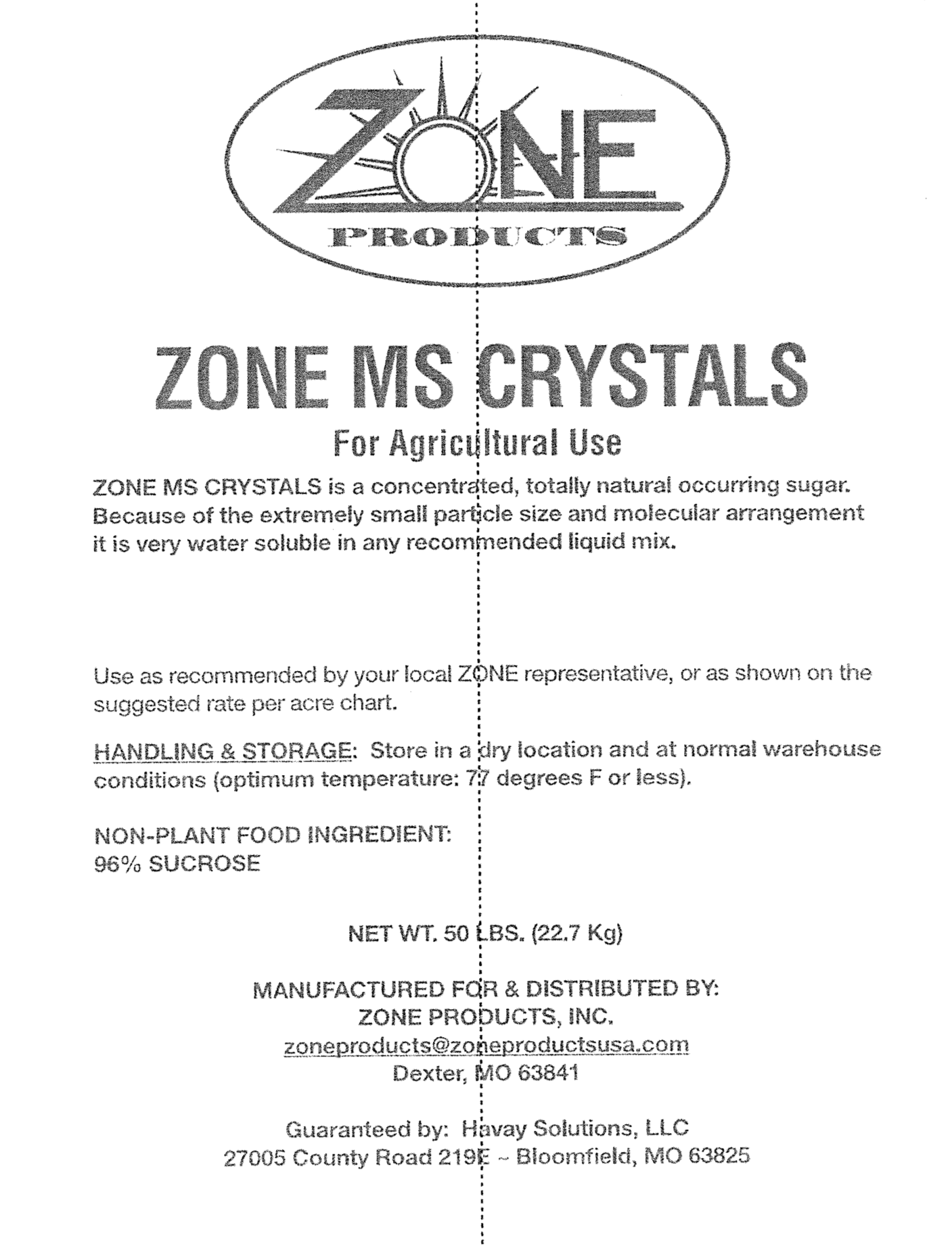 Zone MS Crystals