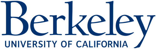 The logo for University of California, Berkeley. The school name is spelled out in navy on a white background.