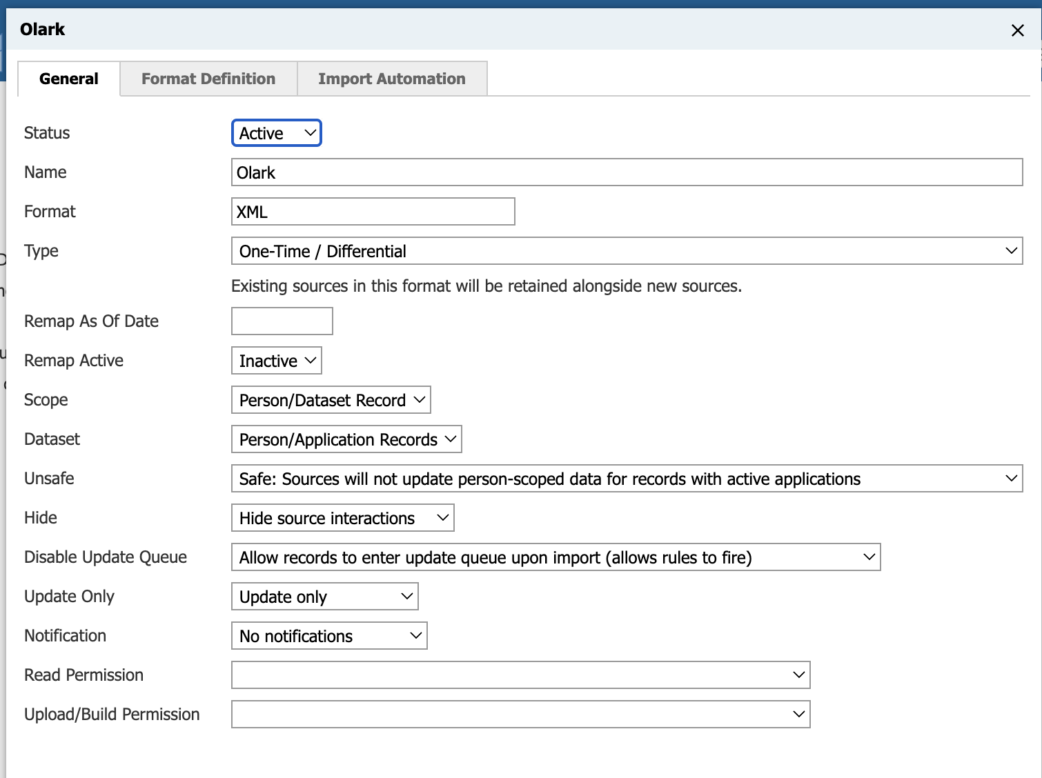 Source Format Page