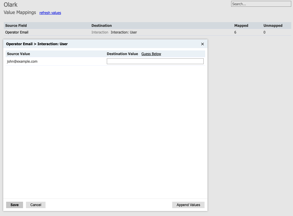 Add emails using Value Mappings