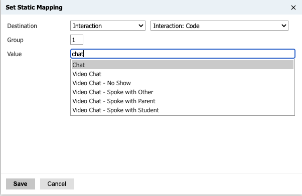 Map your interaction using Static Mappings