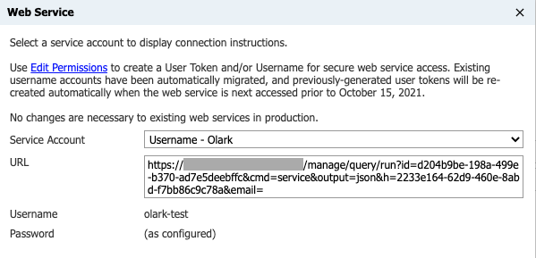 JSON popup