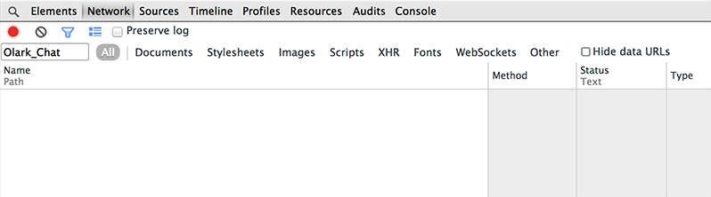 Chrome Developer Tools Network Tab