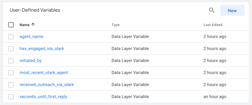 Google Tag Manager - User Defined Variables