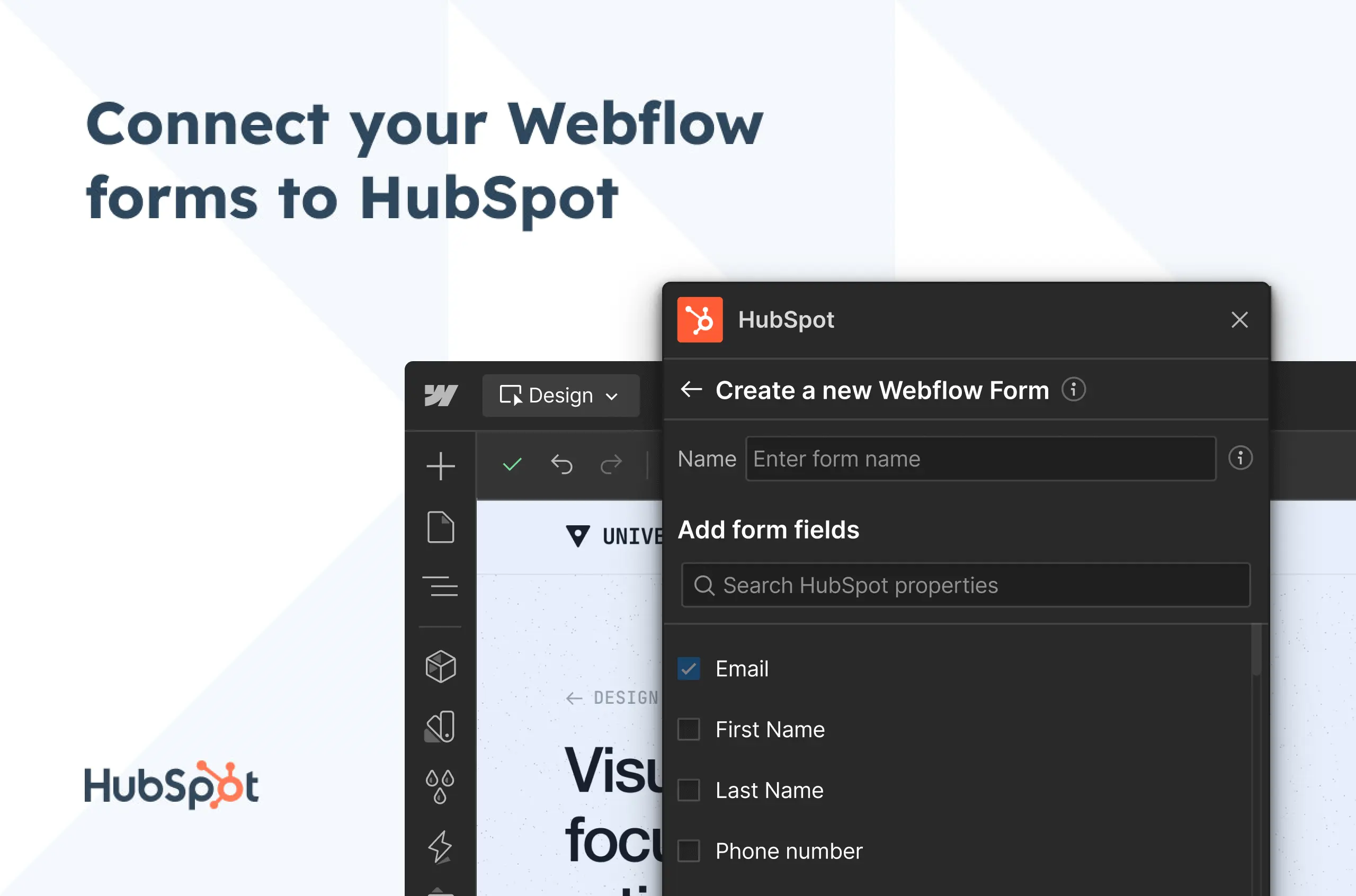 Connect your Webflow forms to HubSpot