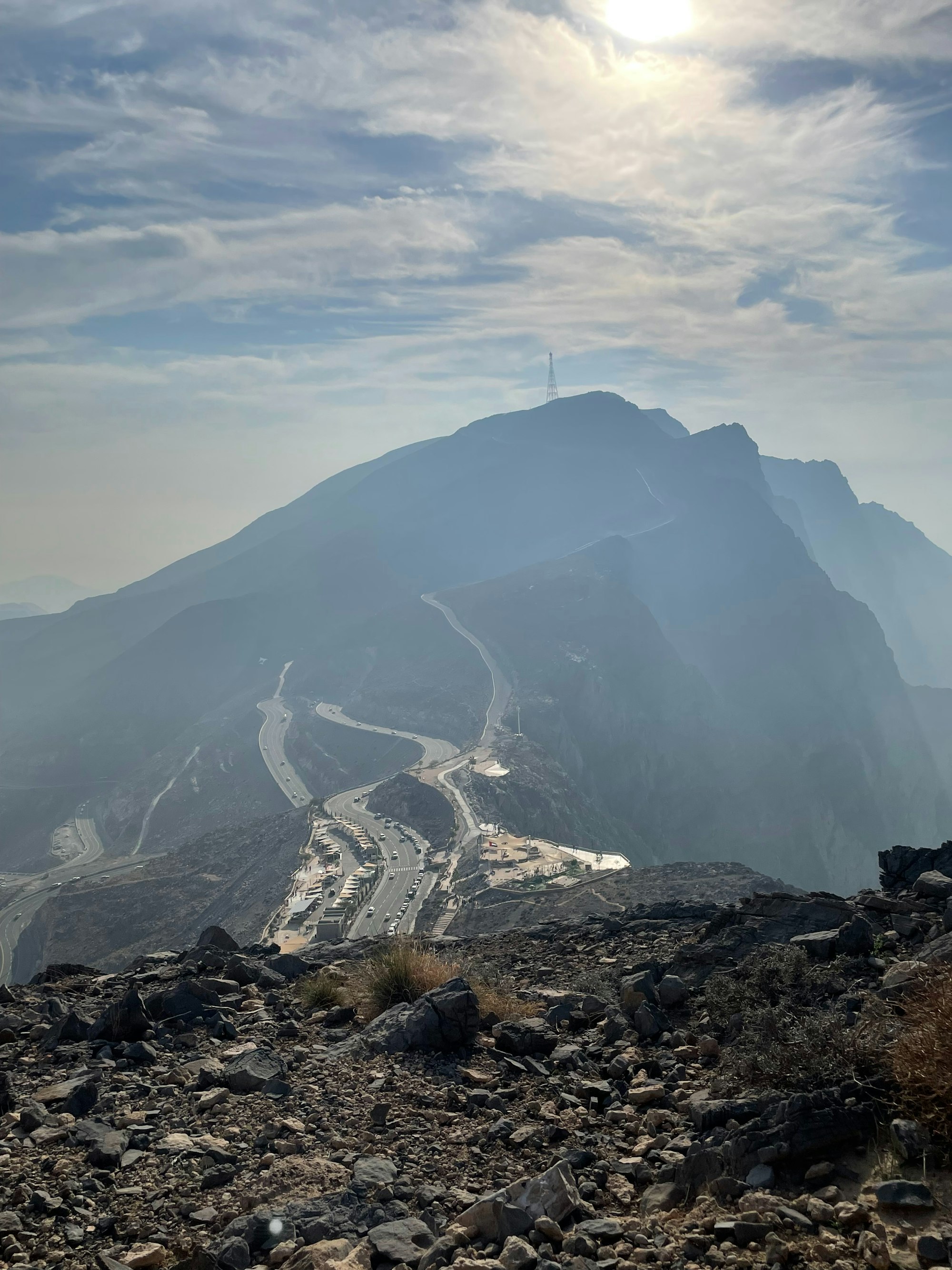 Winding mountain road through Ras Al Khaimah
