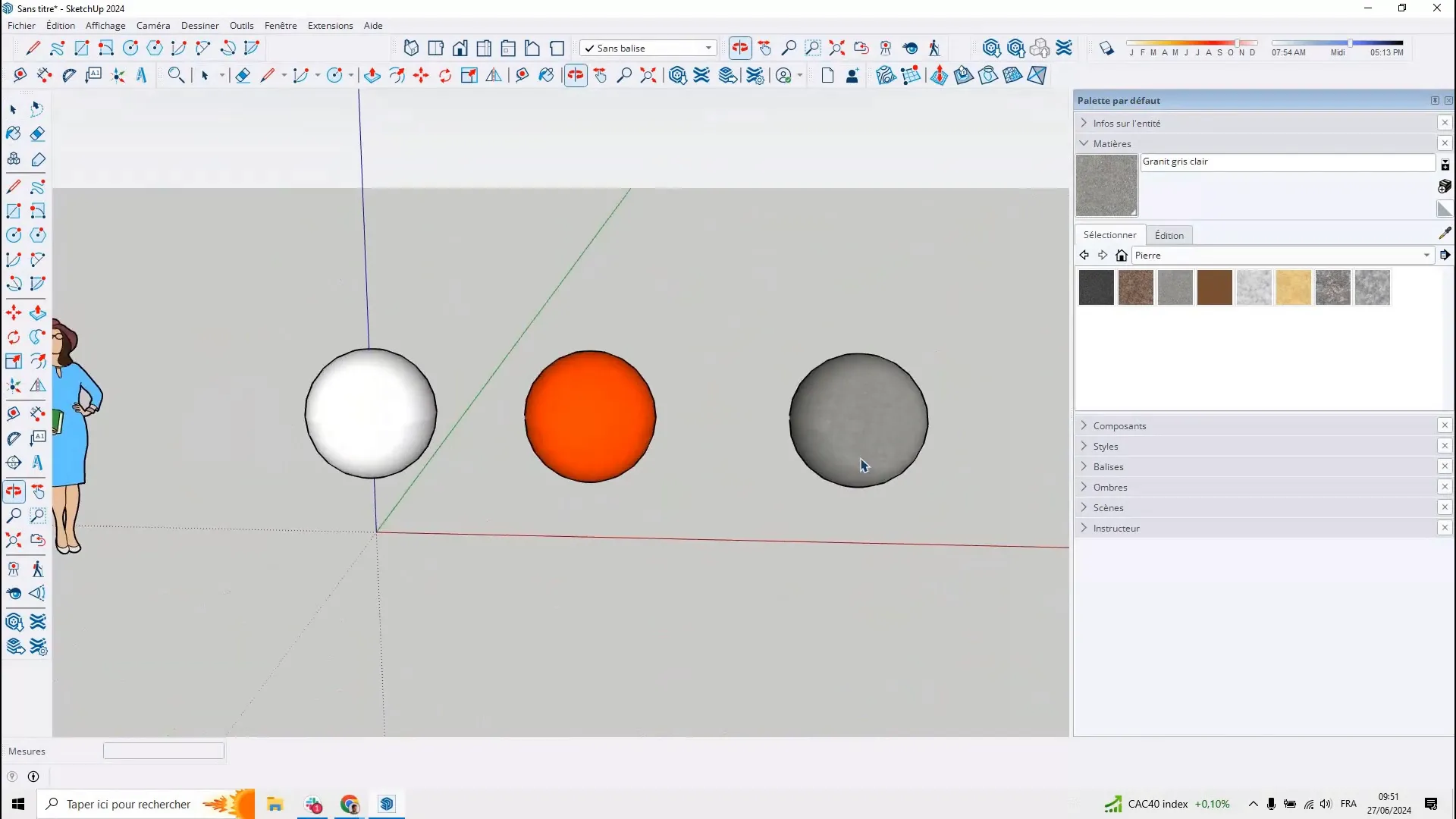 Exemple de sphères avec différentes textures