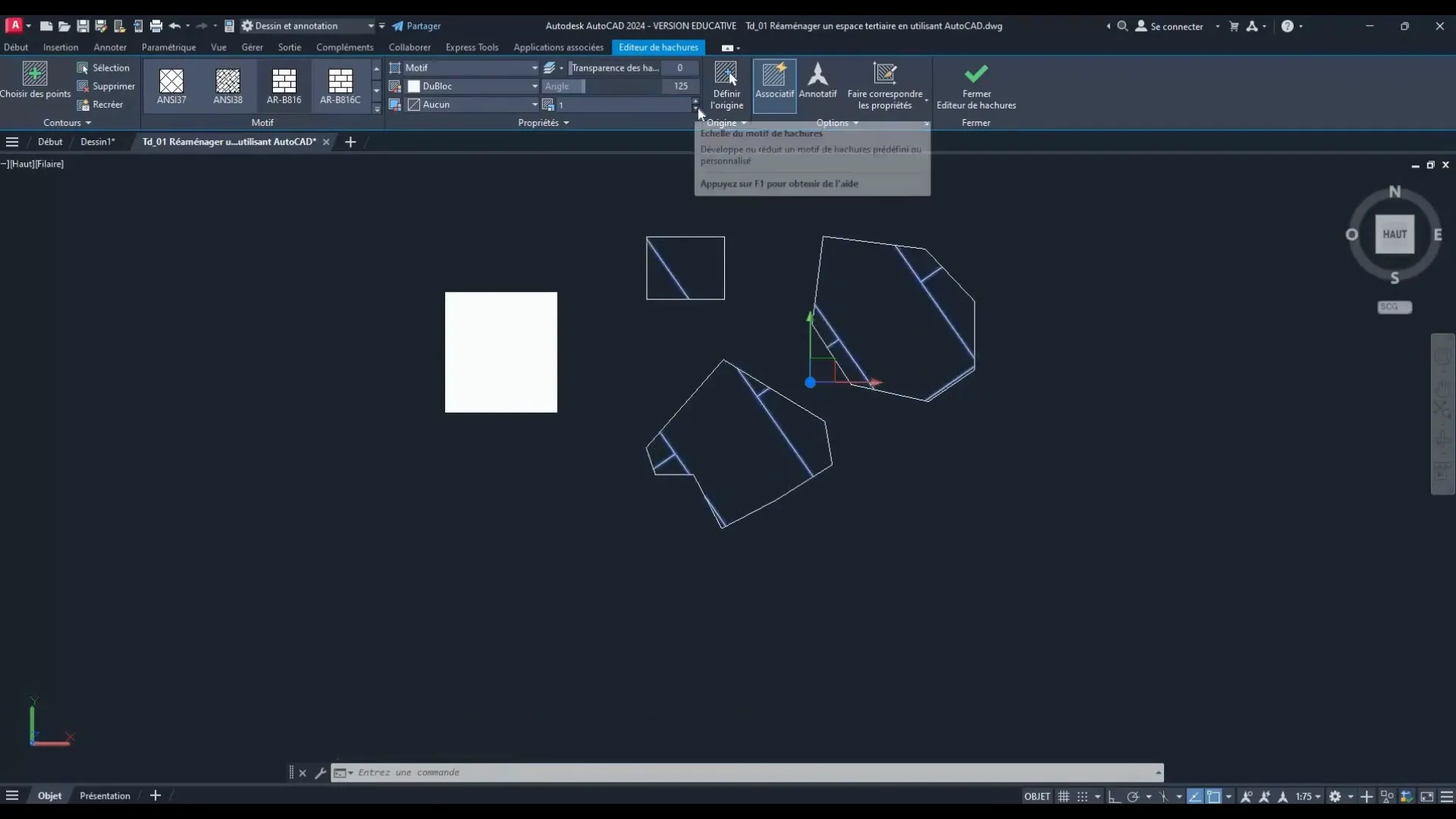 Personnalisation des hachures dans AutoCAD