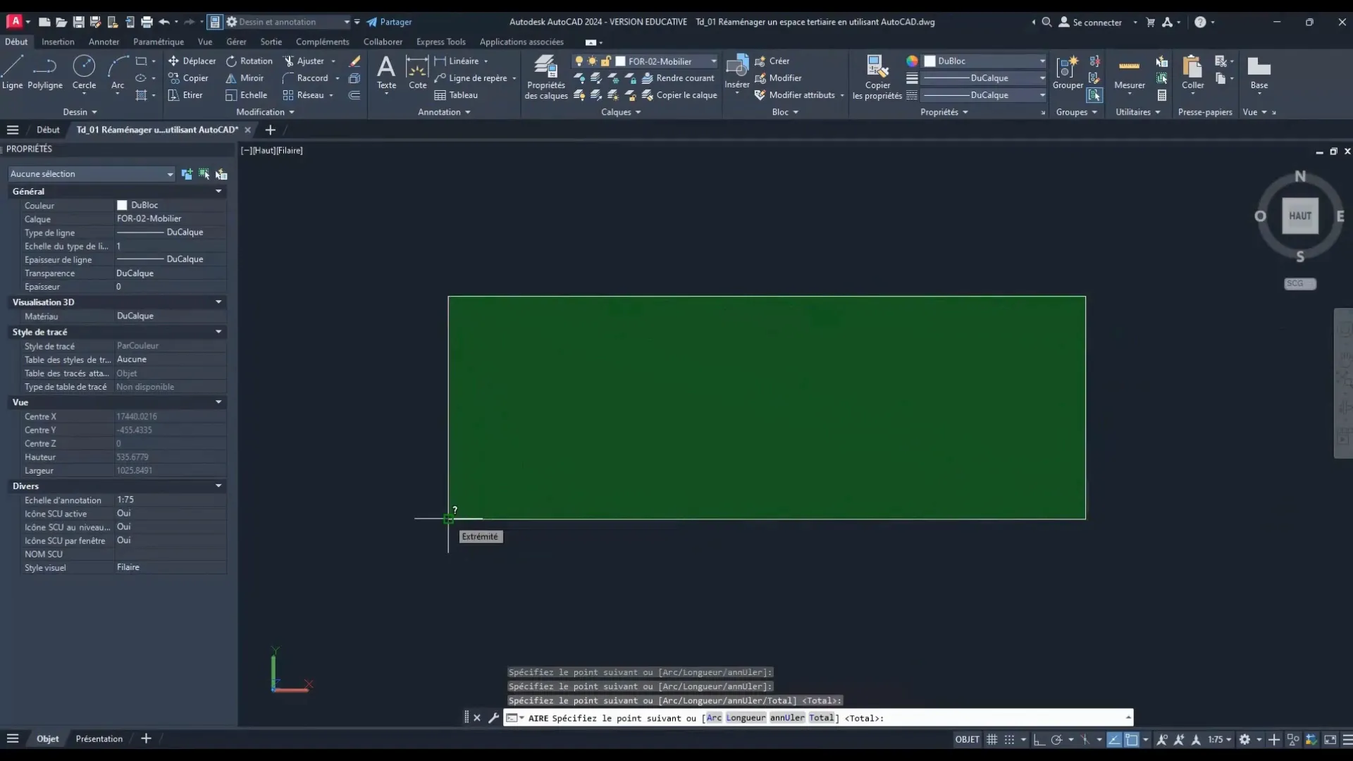 Sélection des coins d'un rectangle