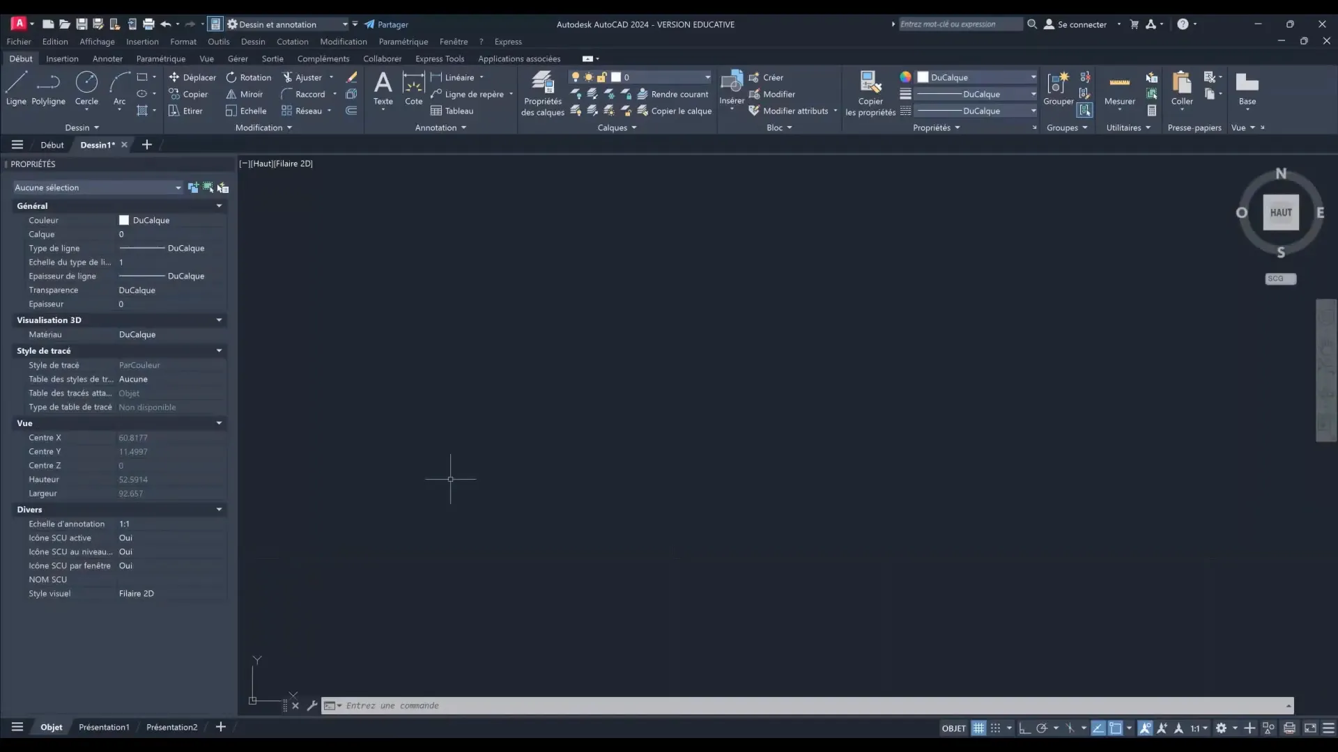 Ruban AutoCAD avec l'onglet Insertion sélectionné