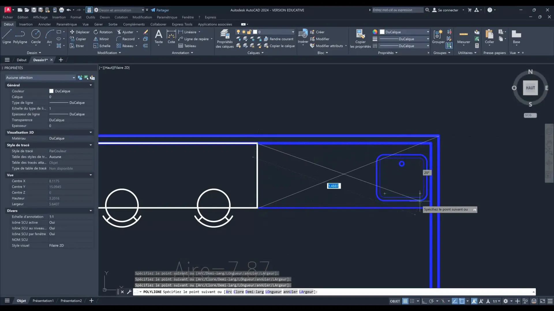 Exemple de plan converti en AutoCAD