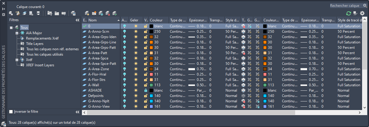 AutoCAD Architecture 2023 Aide | A propos de la gestion des calques | Autodesk