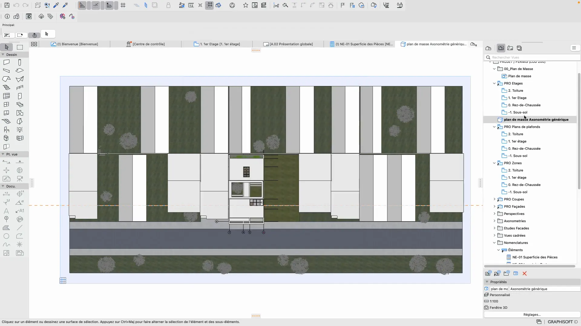 Création d’une nouvelle vue dans le navigateur Archicad