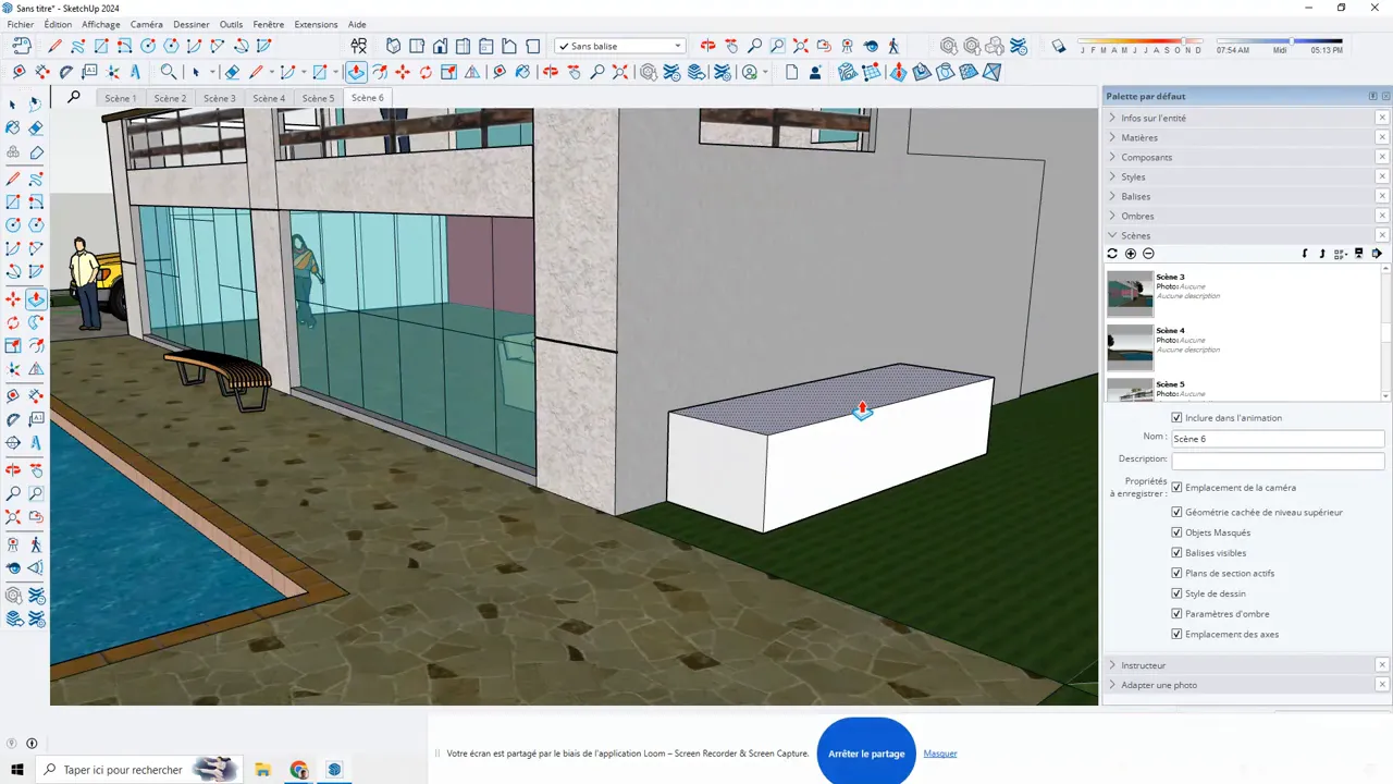 Tracer un rectangle pour le volume de base du meuble