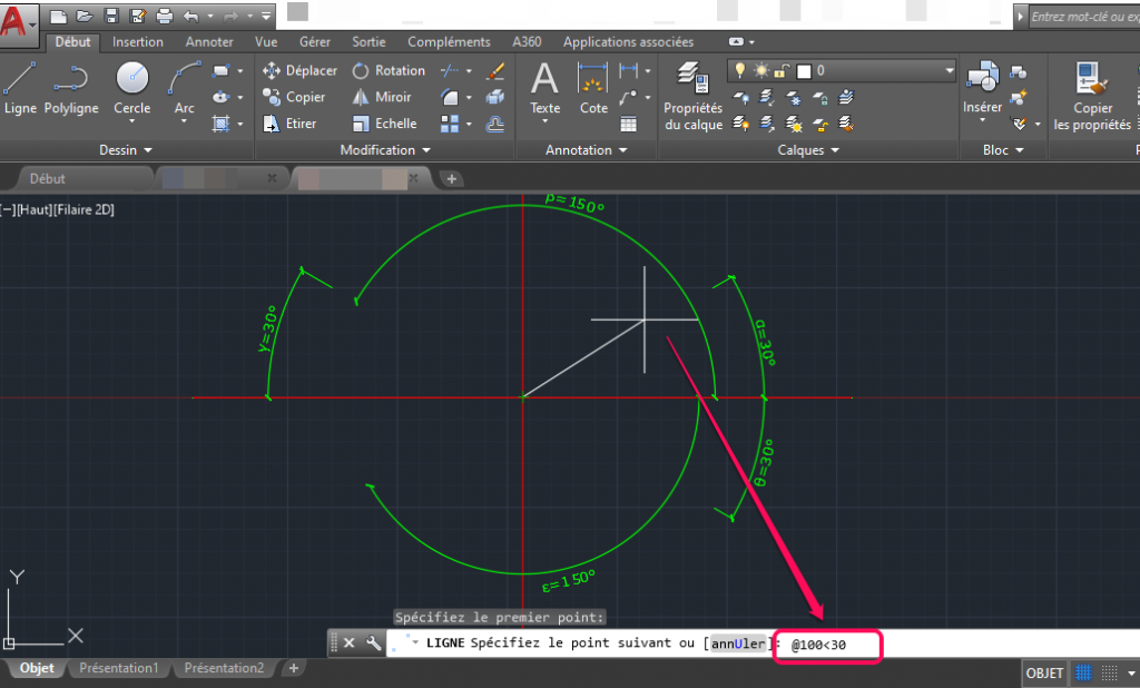 systeme de coordonnees sur autocad
