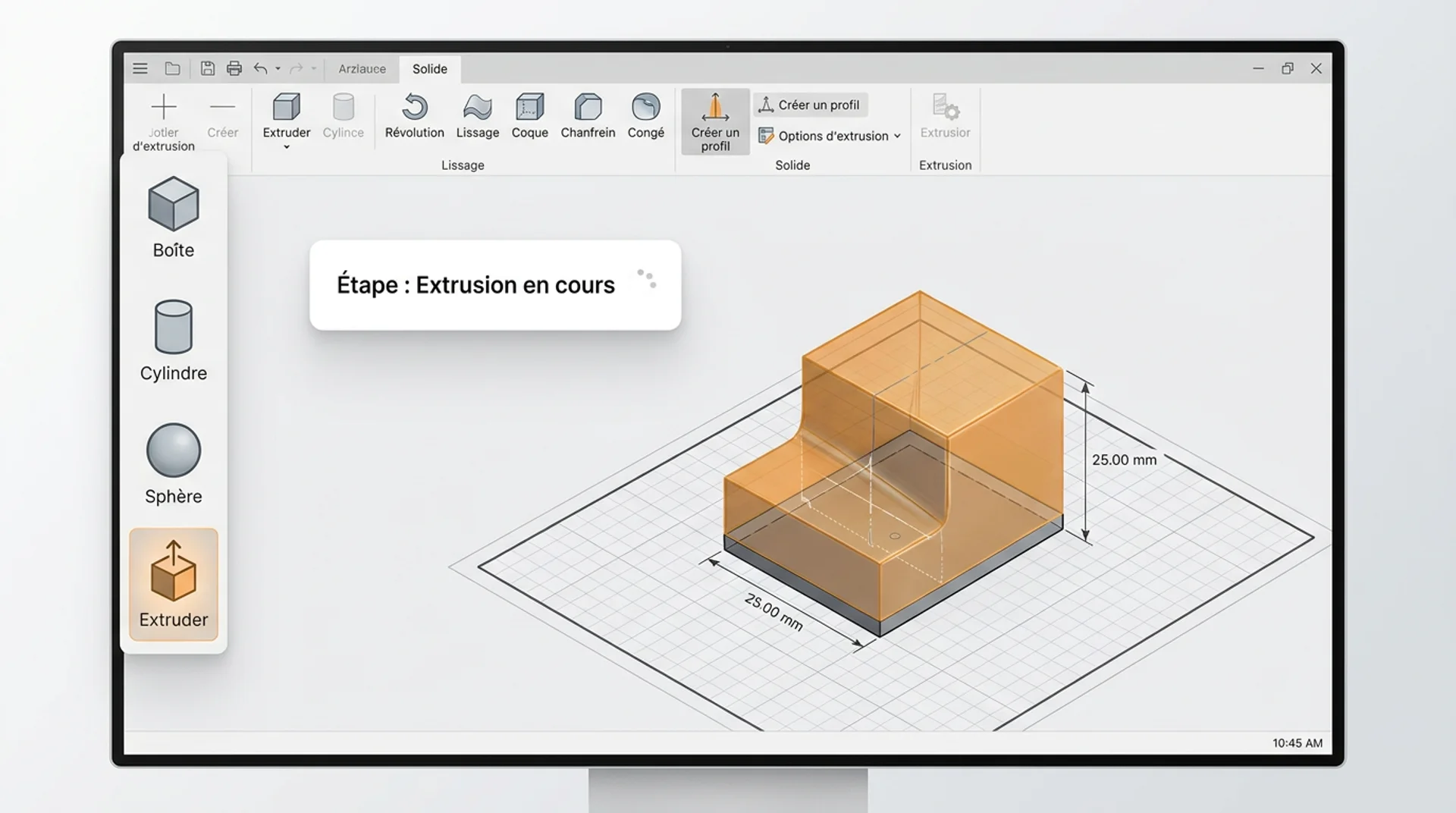 extrusion 3d autocad