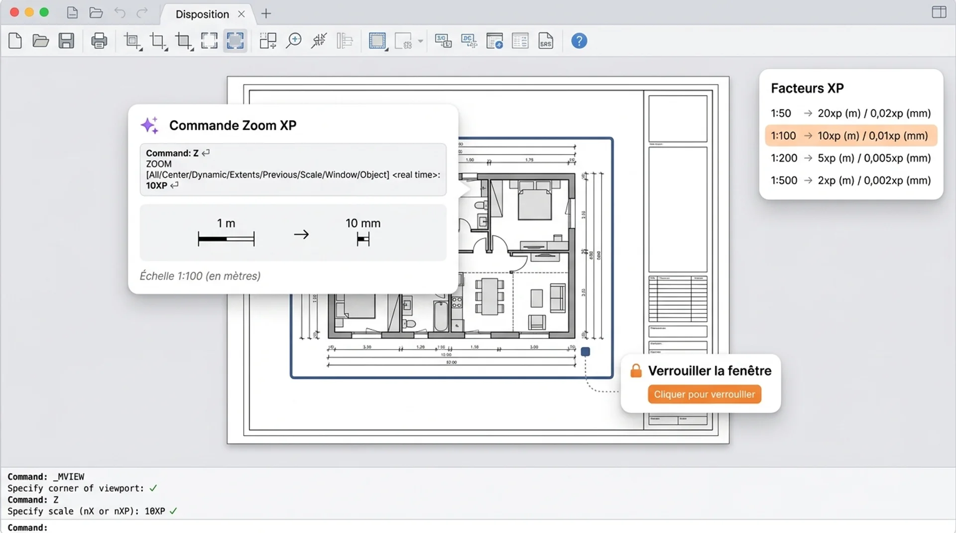 echelle xp pour autocad