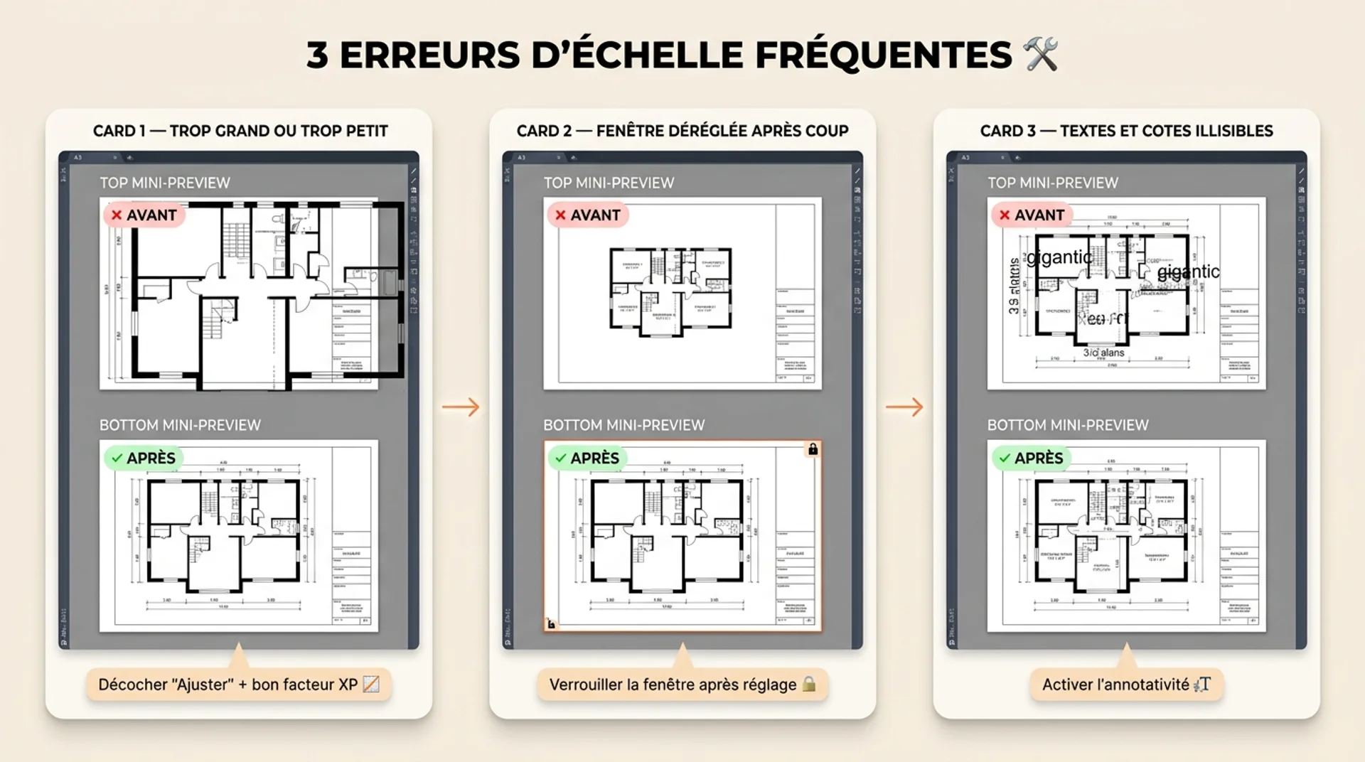 erreurs echelles autocad les plus courantes