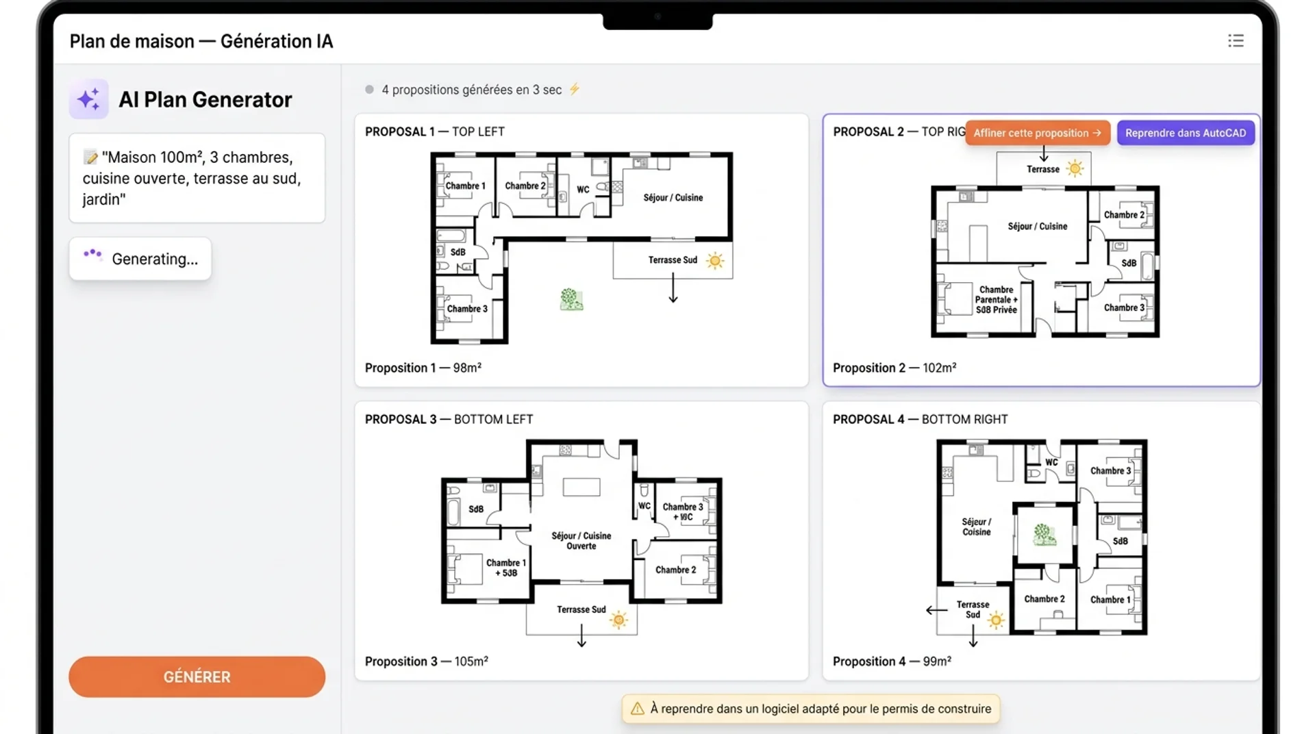 intelligence artificielle pour les plans de maison