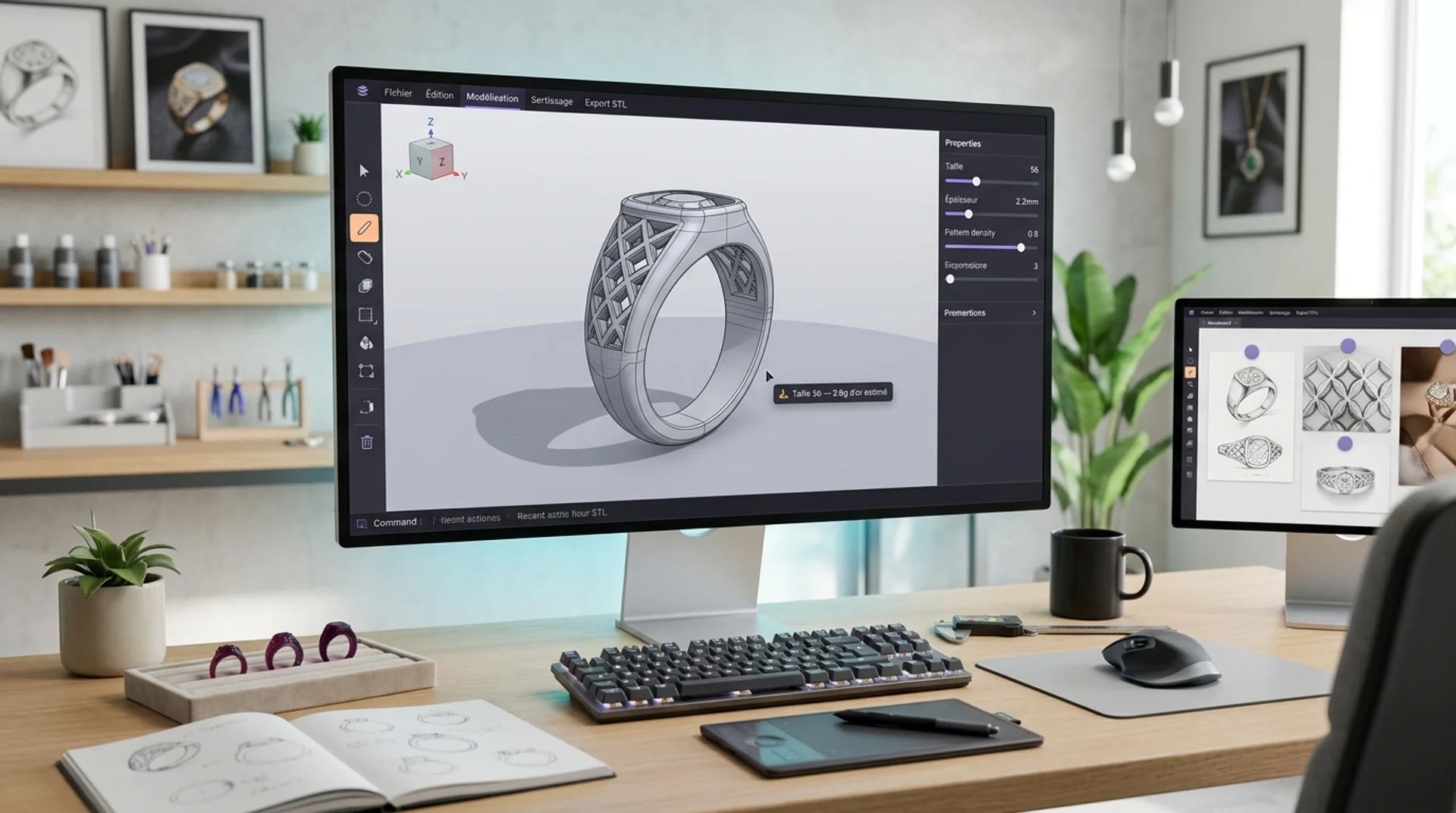 logiciels 3d pour modéliser bijoux