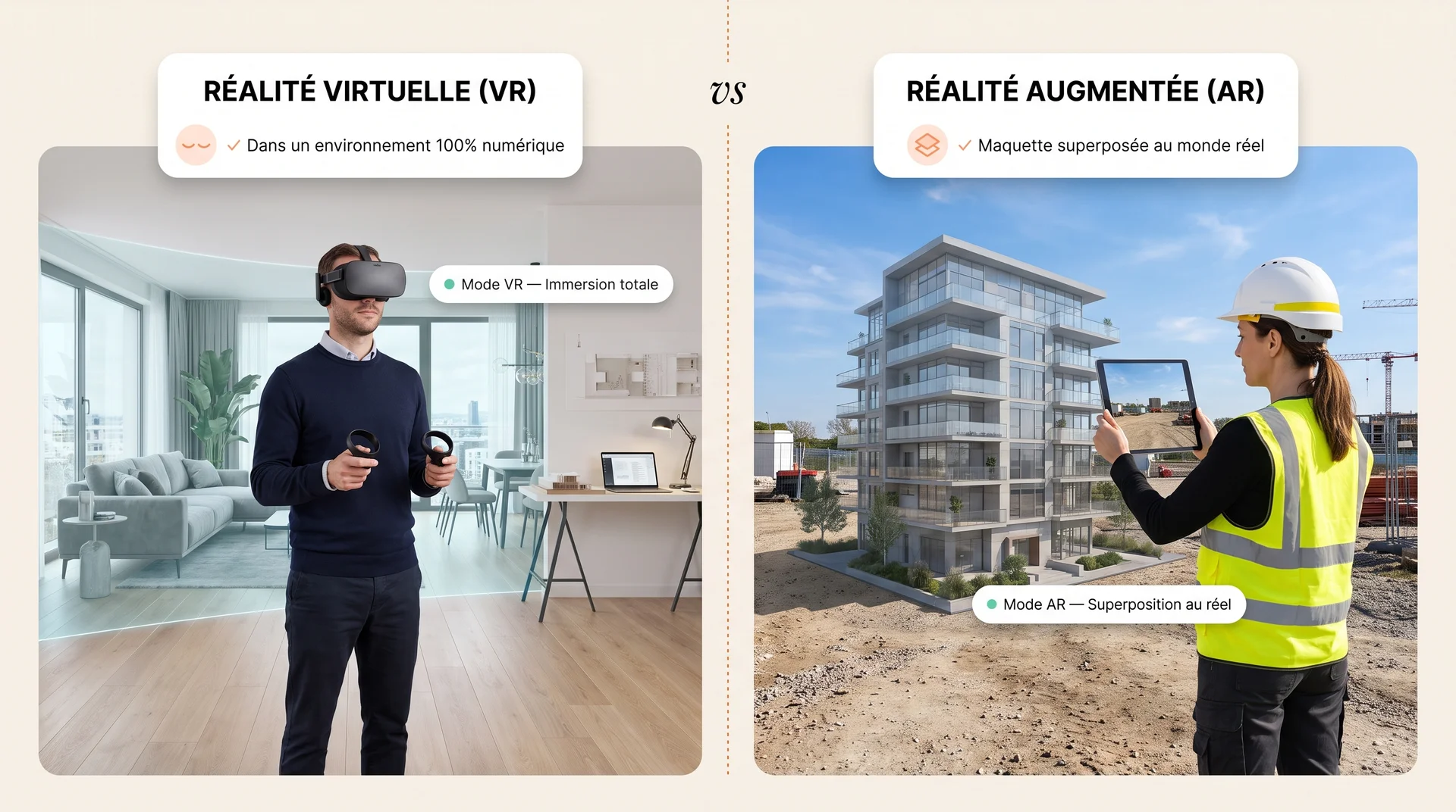 VR vs AR sur revit