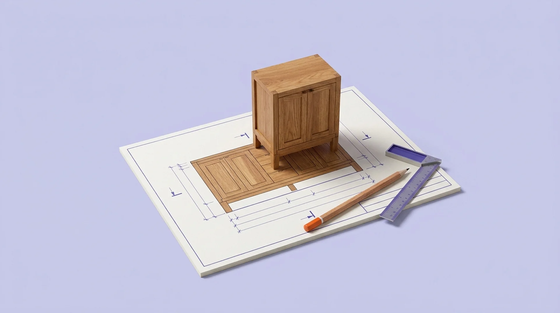 dessin 3d en menuiserie