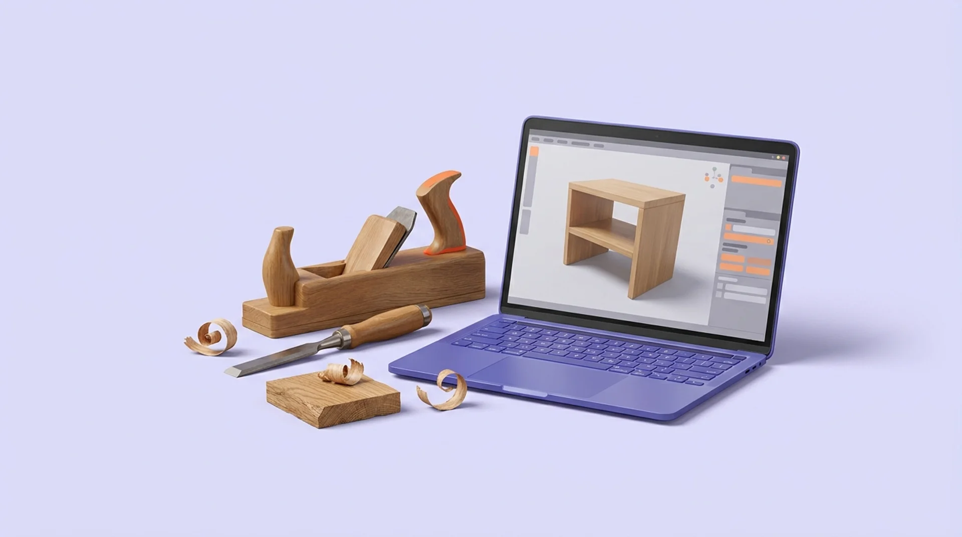 conception d'un meuble avec un logiciel 3D