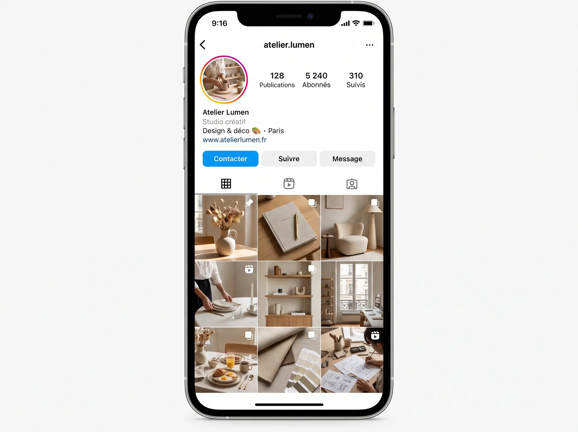 compte professionnel sur instagram