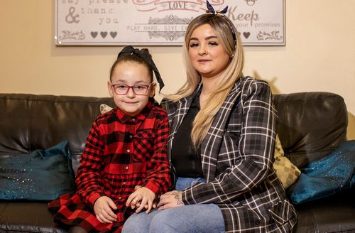 A photo of a lady and her daughter who are living in Temporary Accommodation
