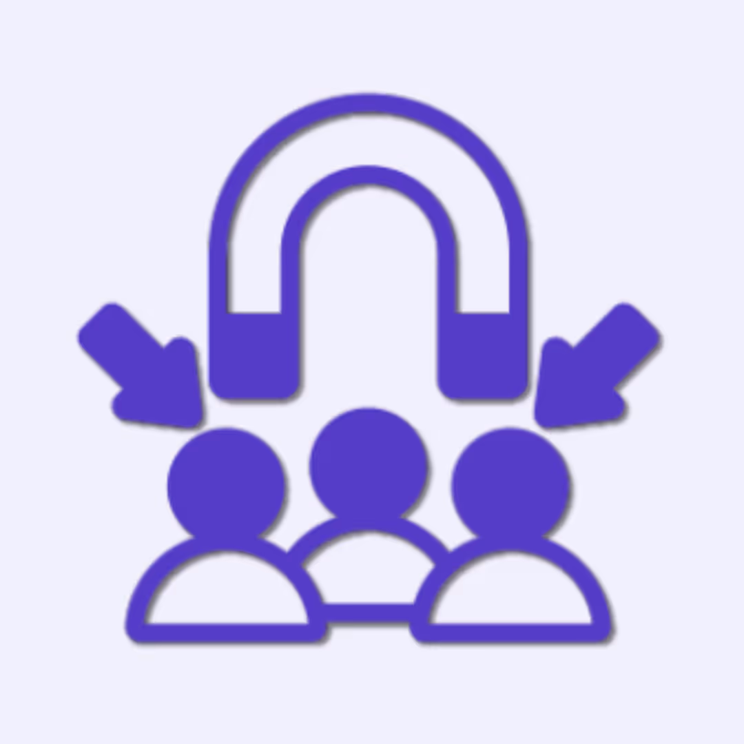 Magnet with user attraction illustration