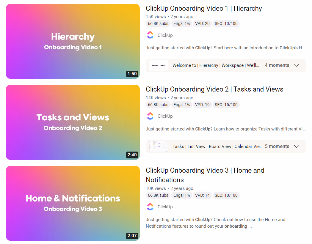 user onboarding videos