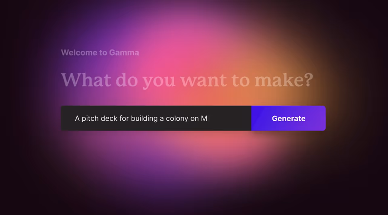 Gamma AI slide decks